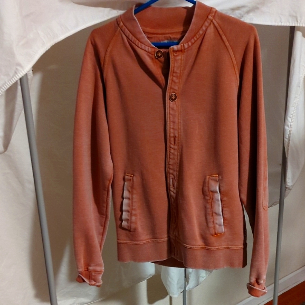 Rust Orange Button-Up Jacket